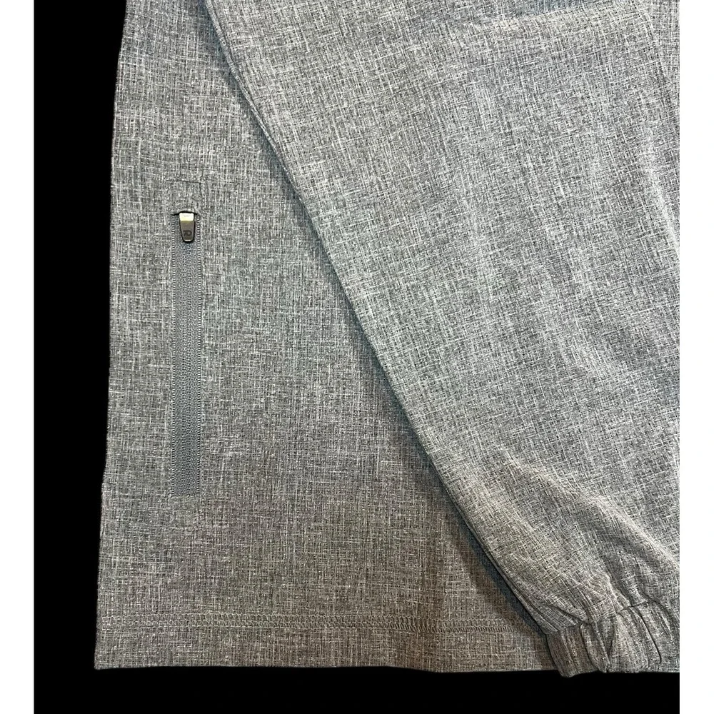 7 Diamonds Oxygenate 1/4 Zip Pullover Lightweight Quick Dry Stretch Grey Size L
